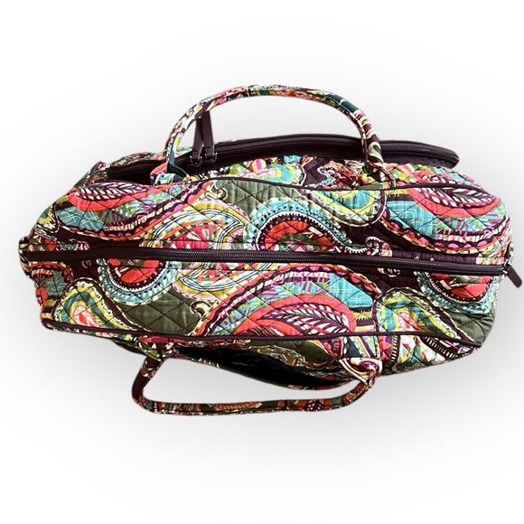 Vera Bradley Quilted Fabric Weekender Bag in Retired Pattern Heirloom Paisley - Picture 4 of 15
